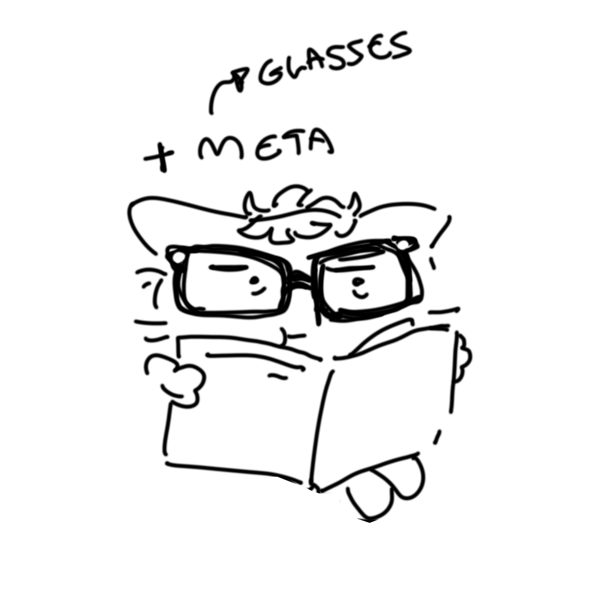 Zucky first concept, reading a newspaper with the Meta glasses